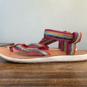 Teva ankle strap rainbow sandals, Sz9